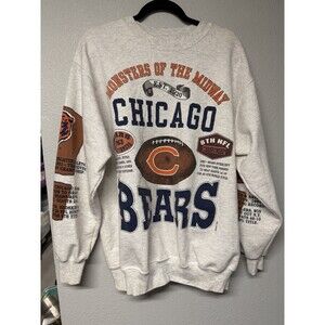 Vintage Chicago Bears Sweatshirt Crewneck XL MADE USA Long Gone VTG 1990s